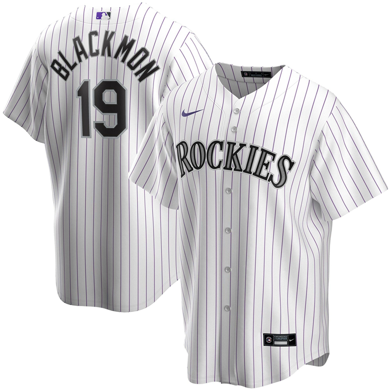 2020 MLB Men Colorado Rockies #19 Charlie Blackmon Nike White Home 2020 Replica Player Jersey 1->colorado rockies->MLB Jersey
